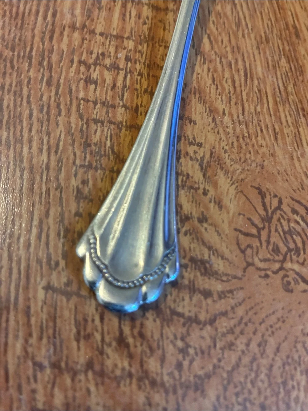 Oneida Community Marquette 1 Dinner Fork with Beaded Scroll Handle